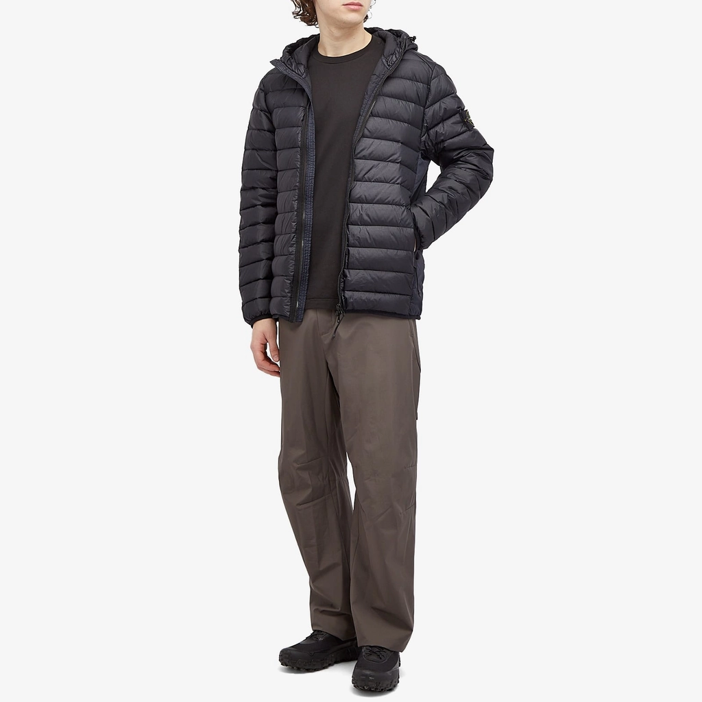 Stone Island Men's Lightweight Hooded Down Jacket Navy Blue